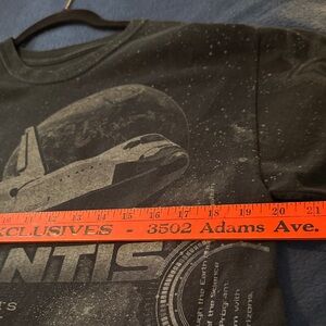Black Space Shuttle Atlantis Graphic Tee - Men